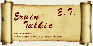 Ervin Tulkić vizit kartica